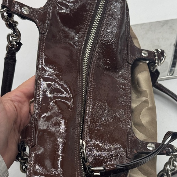 Coach Tan and Brown Signature Tote CP9215